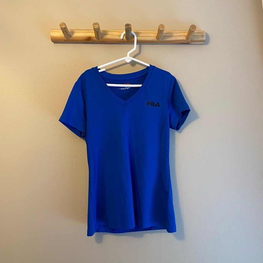 Girls Blue Fila Athletic Top